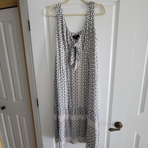 Belldini Black/Blue and White Midi Dress